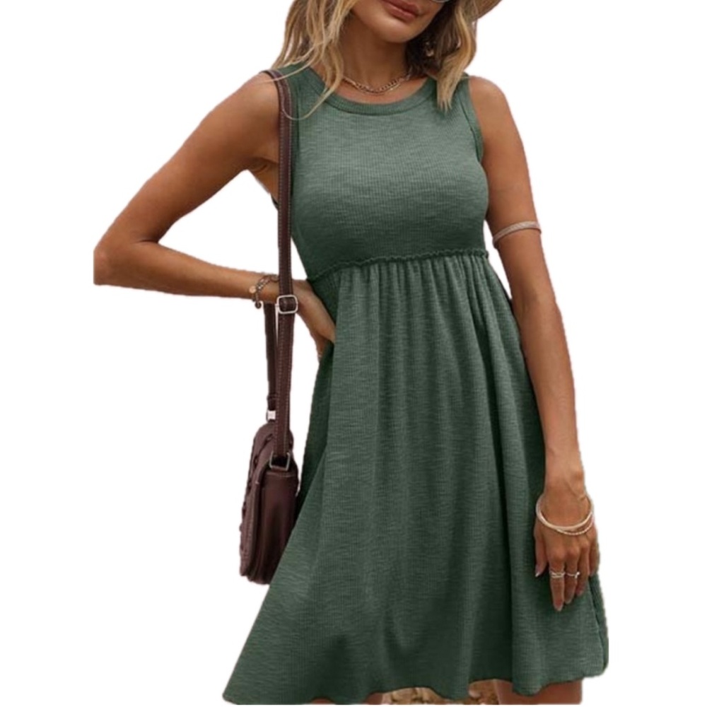 Zulily’s Green A-Line Sleeveless Mini Dress